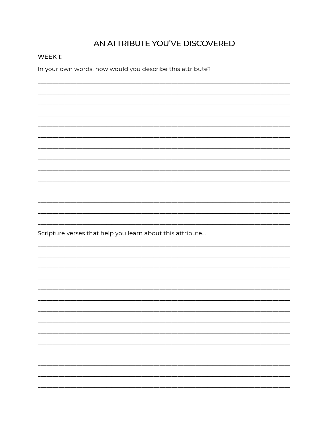 Christlike Attributes: Becoming Workbook
