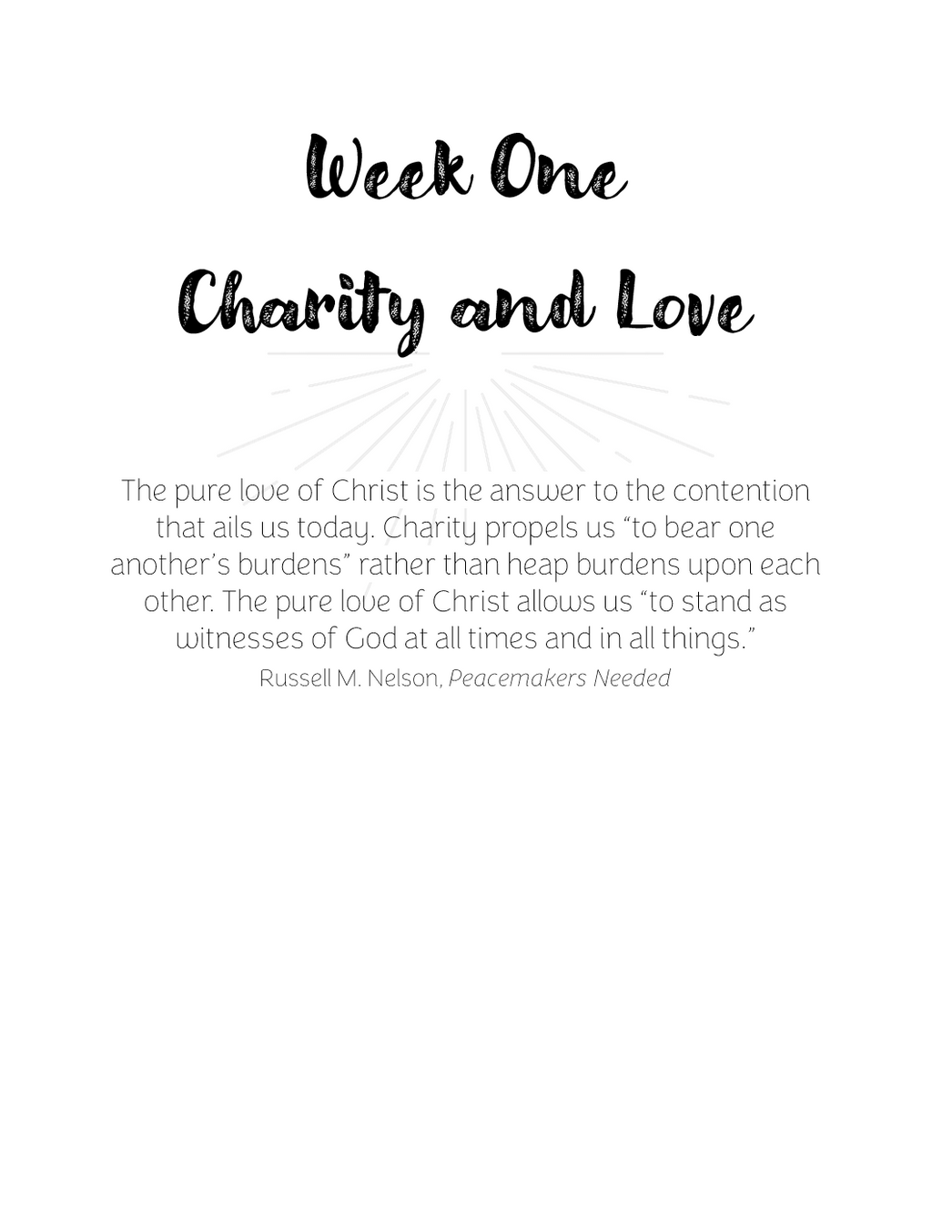 Christlike Attributes: Charity and Love Workbook