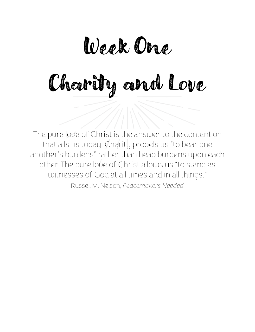 Christlike Attributes: Charity and Love Workbook