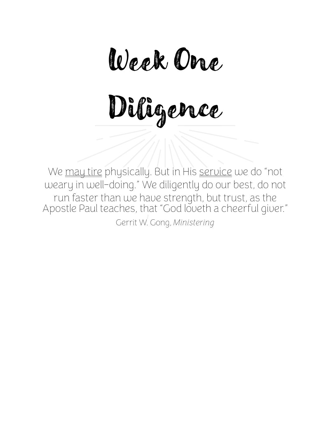 Christlike Attributes: Diligence Workbook