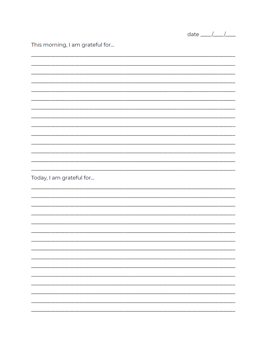 Morning and Night Gratitude Journal