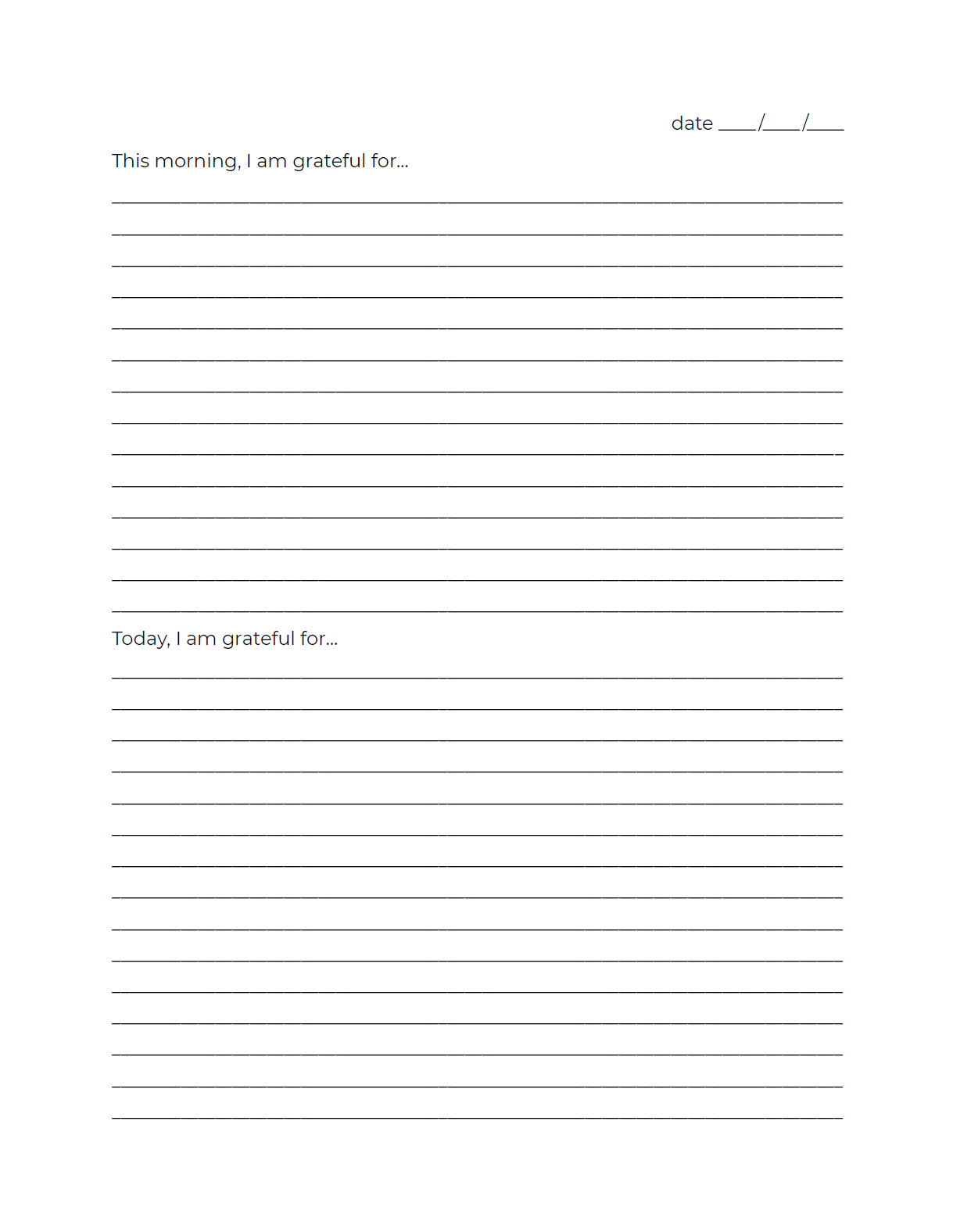 Morning and Night Gratitude Journal