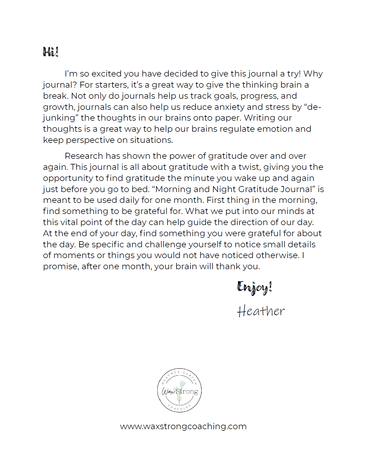 Morning and Night Gratitude Journal