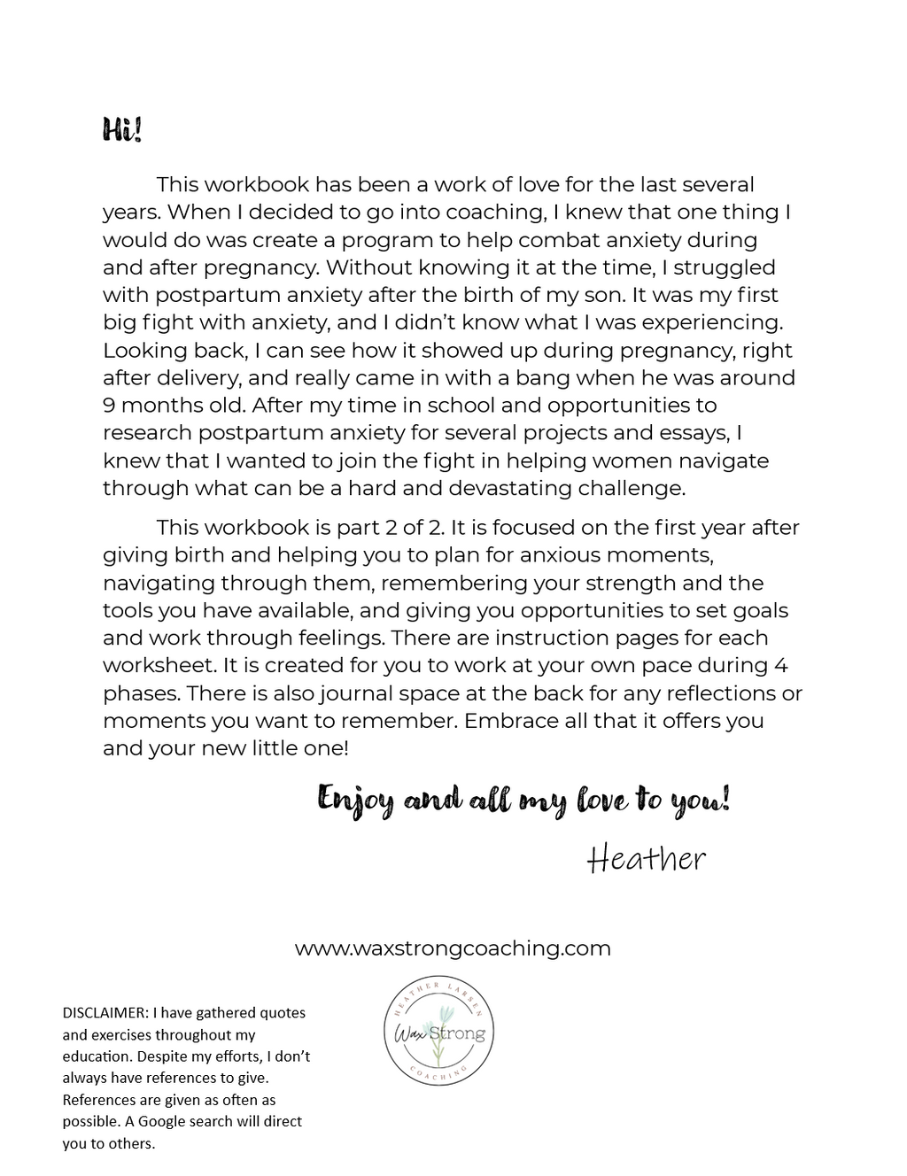 Peace in Pregnancy - Workbook 2