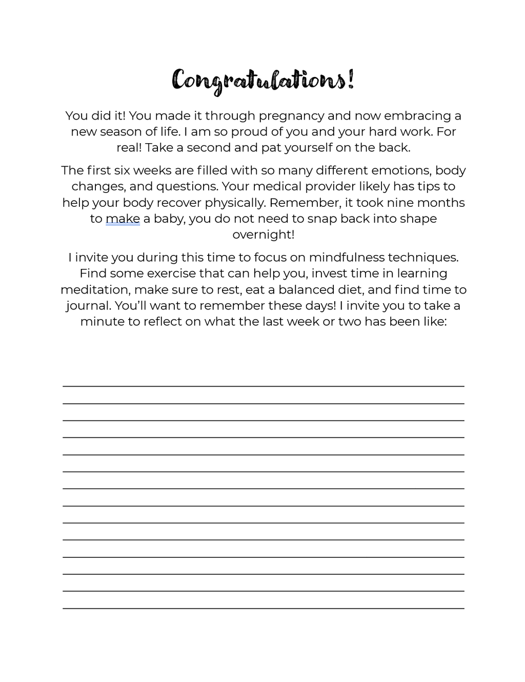 Peace in Pregnancy - Workbook 2
