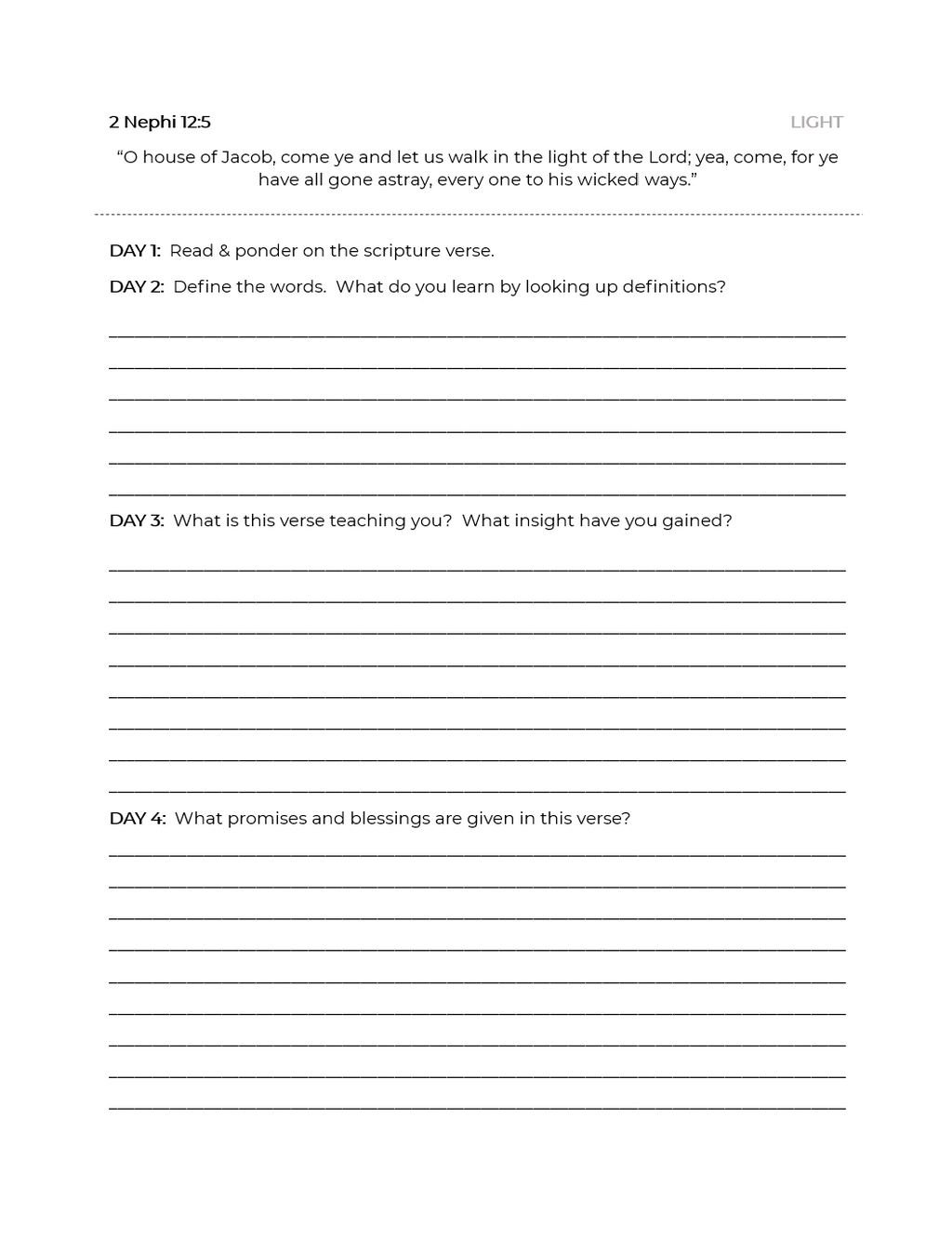 Scripture Study Journal - Book of Mormon