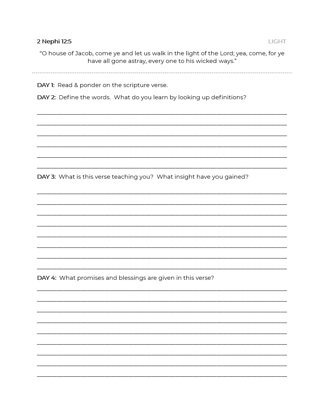 Scripture Study Journal - Book of Mormon