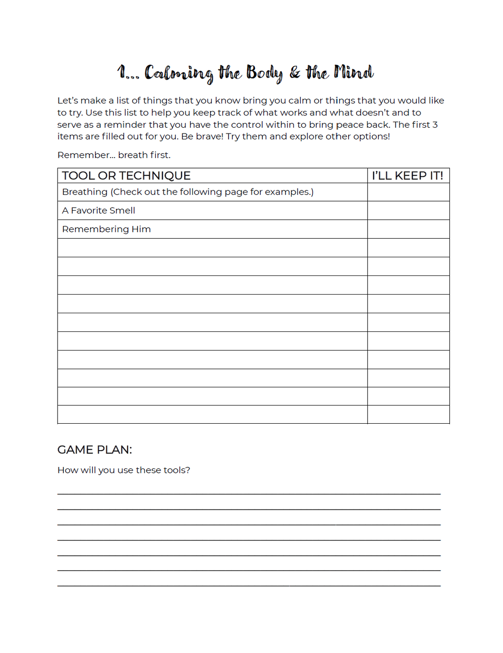 Peace Over Perfect Workbook