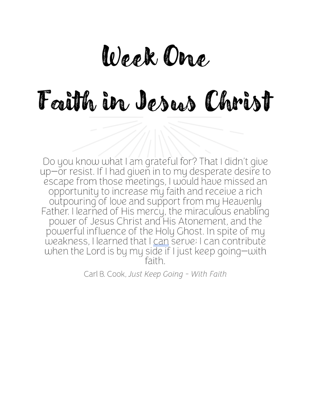 Christlike Attributes: Faith Workbook