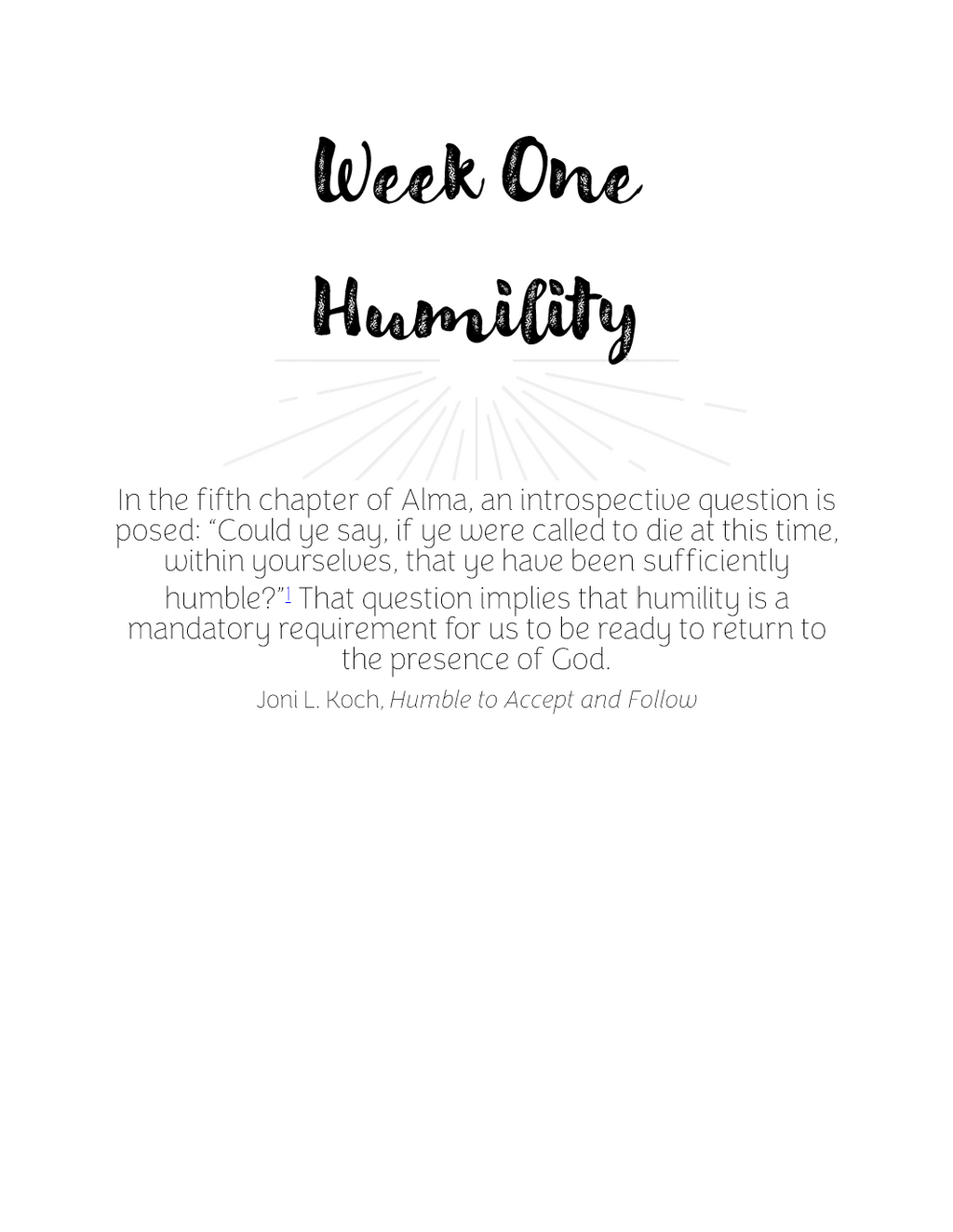 Christlike Attributes: Humility Workbook