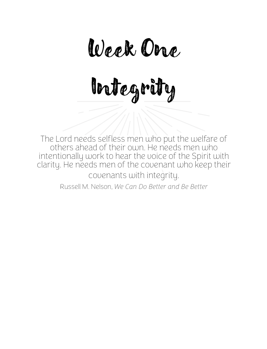 Christlike Attributes: Integrity Workbook