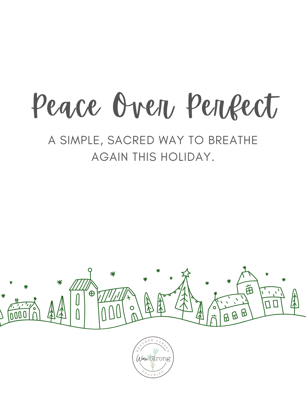 Peace Over Perfect - Pre-Recorded Program