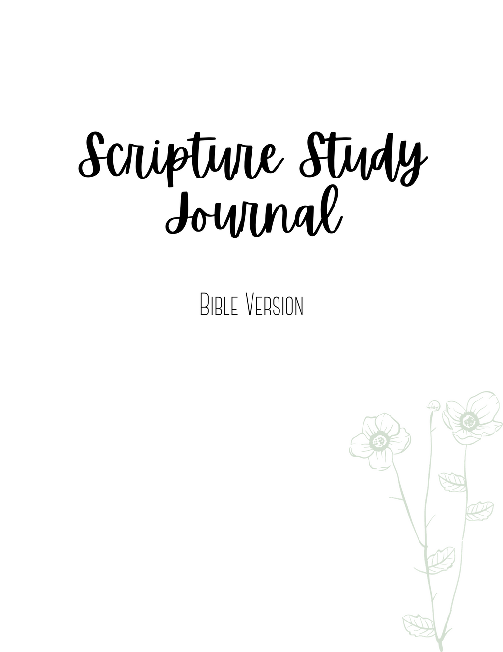 Scripture Study Journal - Bible