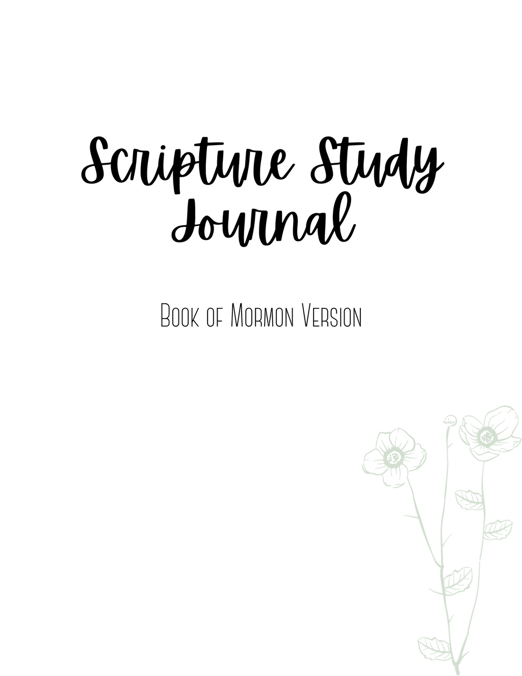 Scripture Study Journal - Book of Mormon