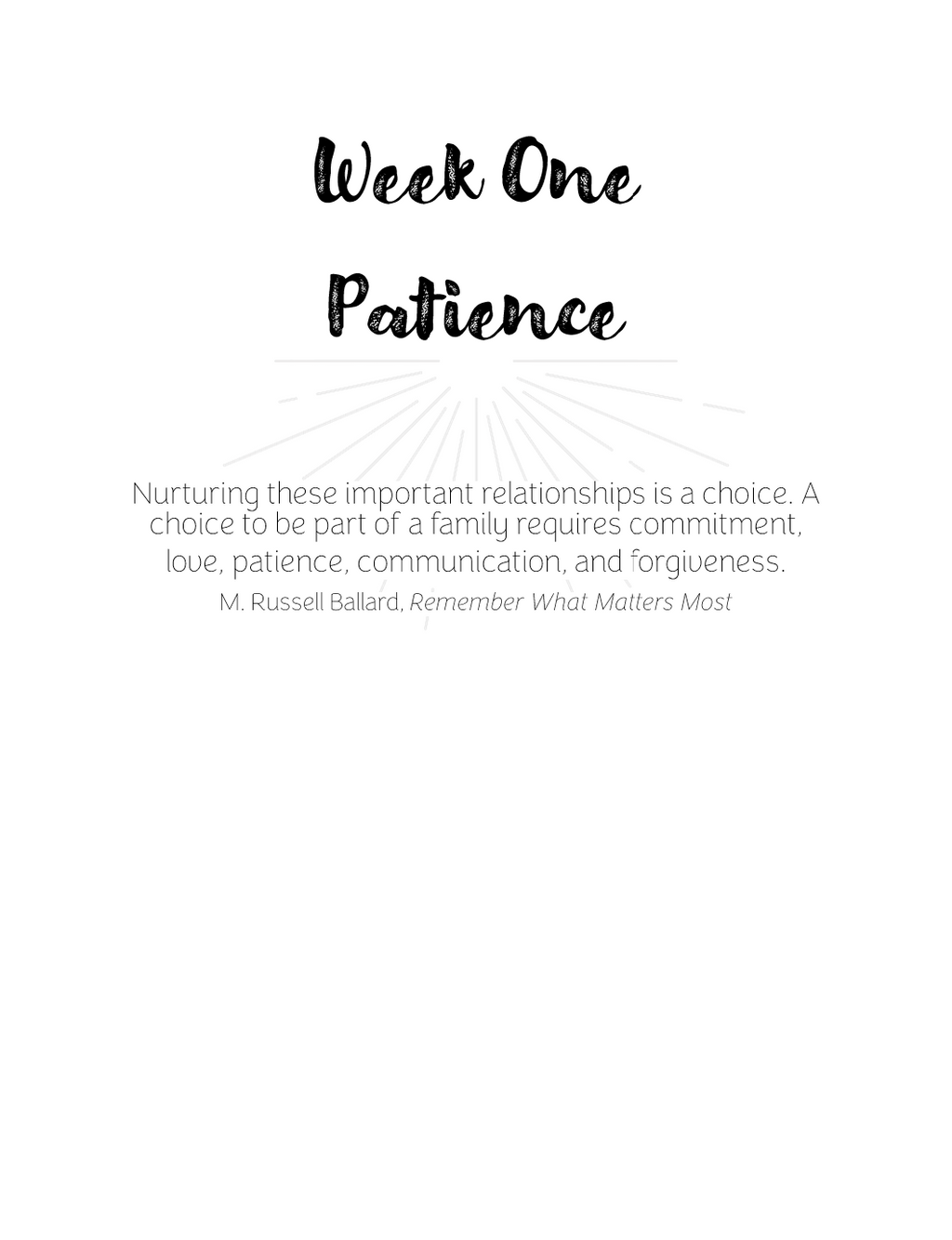 Christlike Attributes: Patience Workbook
