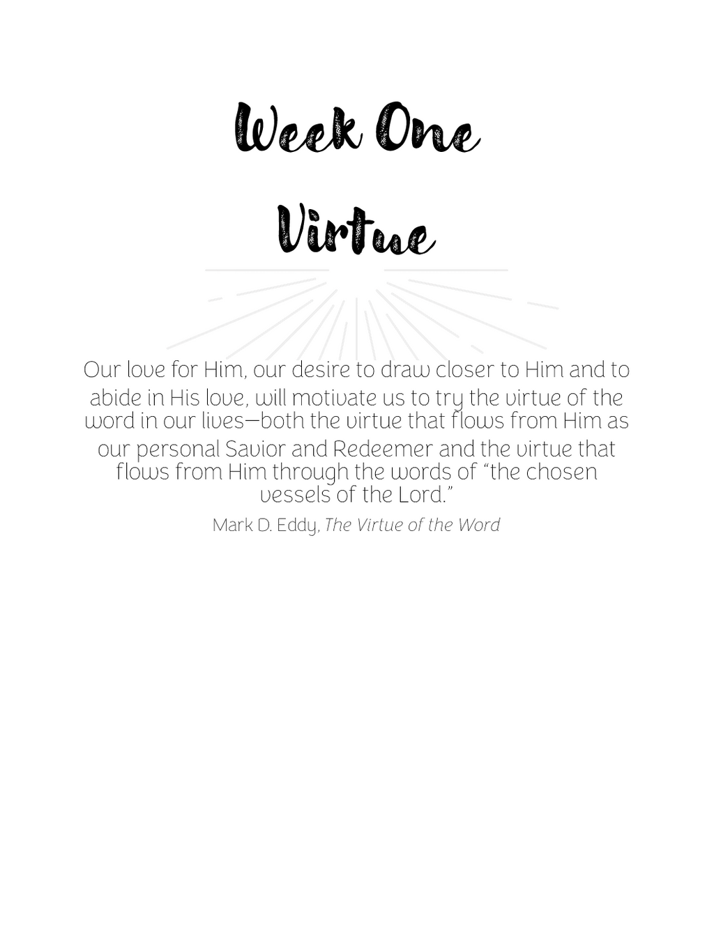 Christlike Attributes: Virtue Workbook